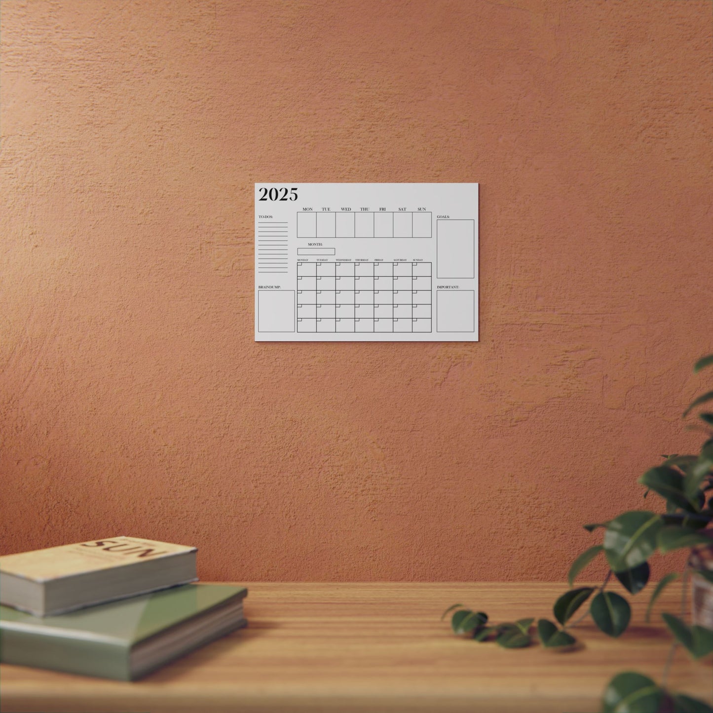 2025 Weekly & Monthly Planner Calendar