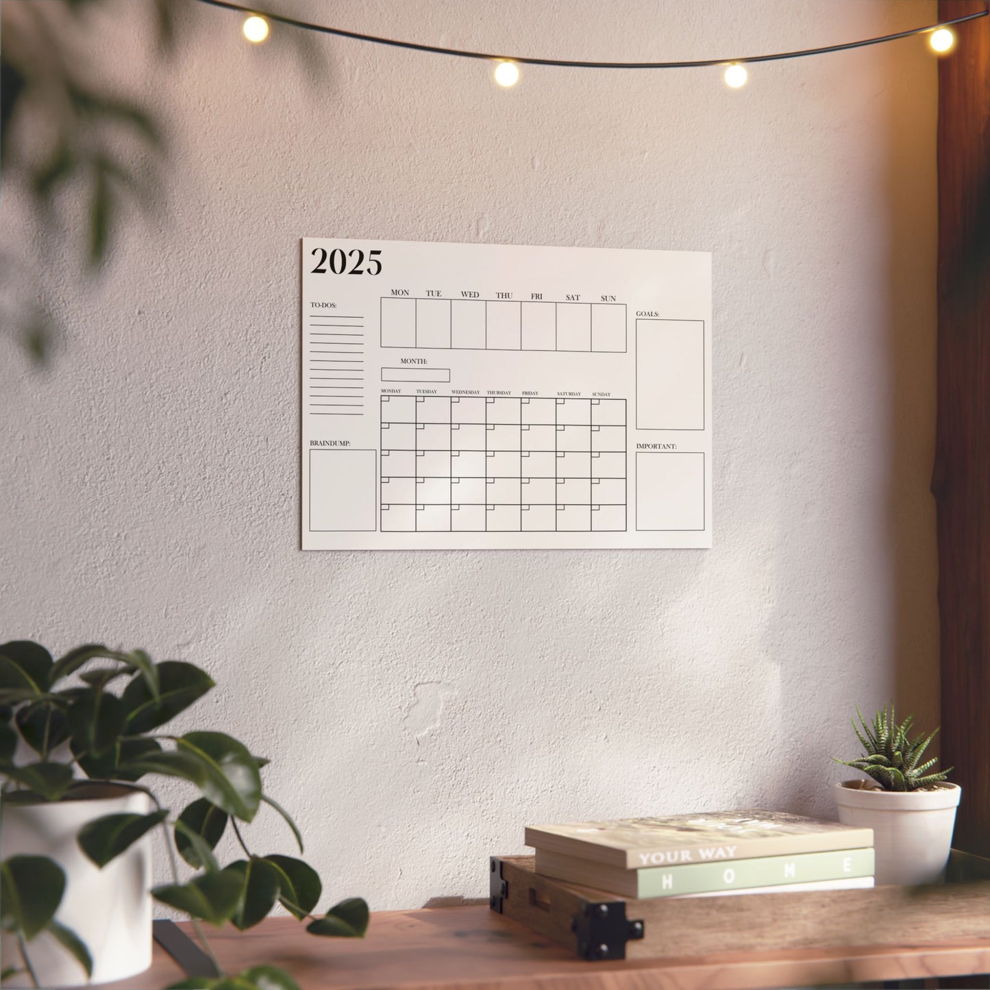 2025 Weekly & Monthly Planner Calendar