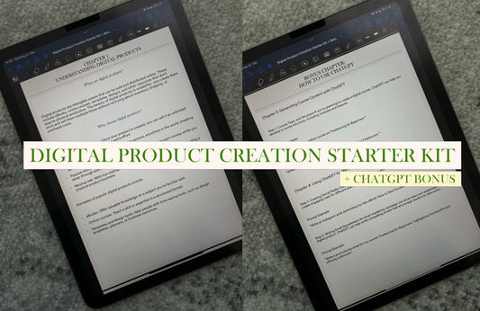 Digital Product Creation Starter Kit + ChatGPT Bonus (Without Templates)